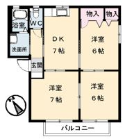 グリーンベル海岸通り B棟の間取り画像