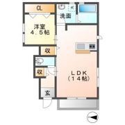 リーブルファイン中川原の間取り画像