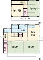 市貝町住宅Ⅰの間取り画像