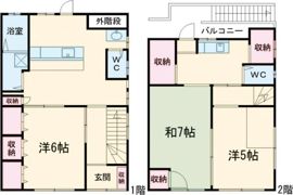 菊水町文化 北棟の間取り画像