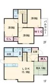 河内長野 東野様一戸建の間取り画像