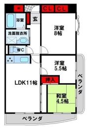 ラディア霧ヶ丘の間取り画像