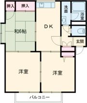 バルヴェール東雲 Bの間取り画像