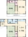 播磨町北本荘貸家の間取り画像
