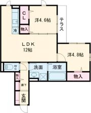 ルコリーヌ三国ヶ丘の間取り画像
