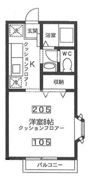 ボンベール国立の間取り画像