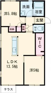 メゾン福田Bの間取り画像