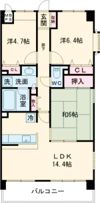 ライオンズマンション奈良やすらぎの道の間取り画像