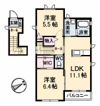 ヴァン・ベール B棟の間取り画像