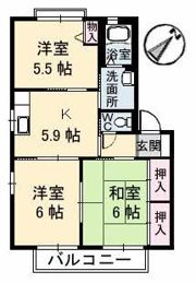 ヴィラシーン 弐番館の間取り画像