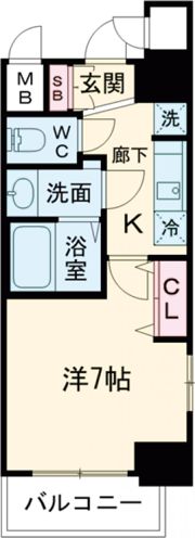 エステムコート名古屋新栄アクシスの間取り画像