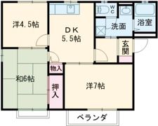 サンプレイス貝塚B棟の間取り画像