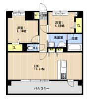 LIBTH博多住吉PREMIERの間取り画像