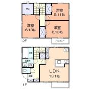 パティオⅡC棟の間取り画像