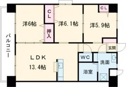 フローラ菜園場の間取り画像