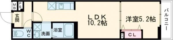 フジパレス東花園駅北Ⅰ番館の間取り画像