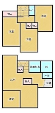 西区高木戸建の間取り画像