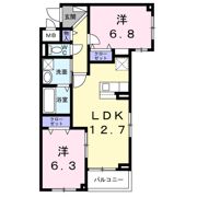 別所中の町アパート（028123701）の間取り画像