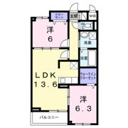 別所中の町アパート（028123701）の間取り画像
