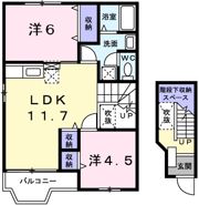 ルクプル プラースの間取り画像