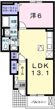 プルメリア Ⅱの間取り画像
