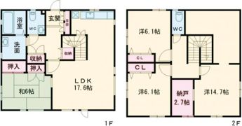 加古川町北在家戸建の間取り画像
