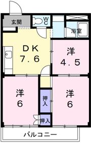 アーバンハイツAの間取り画像