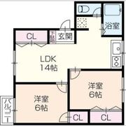 YMハイツの間取り画像