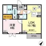 セレスティア南田中の間取り画像