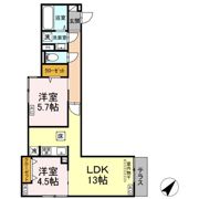 セレスティア南田中の間取り画像