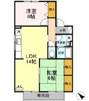 サニーハイツ橋本 A棟の間取り画像