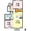 モンテアジュール Ⅲの間取り画像