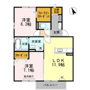 レーベン ヒルズ A棟の間取り画像