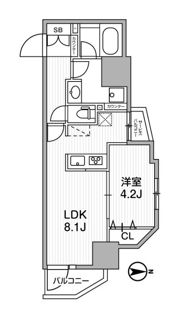 ･LUNIQ新御徒町Ⅰの間取り画像
