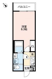 CRASTINE西堀8丁目C(クラスティーネニシボリハッチョウメシー)の間取り画像