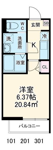GRADUS新河岸の間取り画像