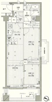 コスモリード西馬込の間取り画像