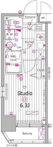 ガーラ・プレシャス渋谷六本木通りの間取り画像