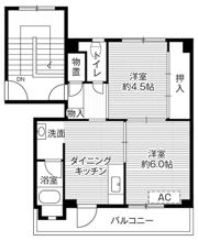 ビレッジハウス富山南2号棟の間取り画像