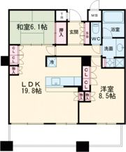 Dグラフォート神戸三宮タワーの間取り画像