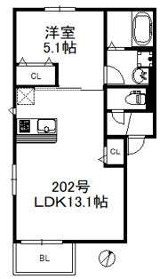 ポラリス井尻駅西の間取り画像