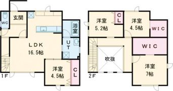 東開町5丁目戸建てA棟の間取り画像