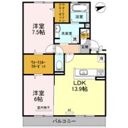 カーサ高善 B棟の間取り画像