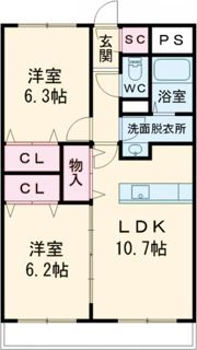 プレジールの間取り画像