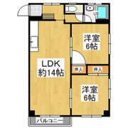 平和第2マンションの間取り画像