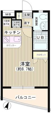 リジノワール千歳烏山の間取り画像
