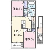 パラディ 久山弐番館の間取り画像
