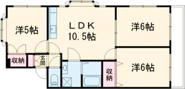 観音台テラスハウスW棟の間取り画像
