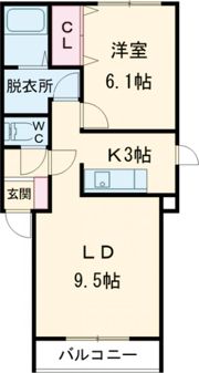 BRUN CUBE Ⅰの間取り画像