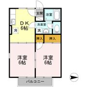 セジュール清水東の間取り画像